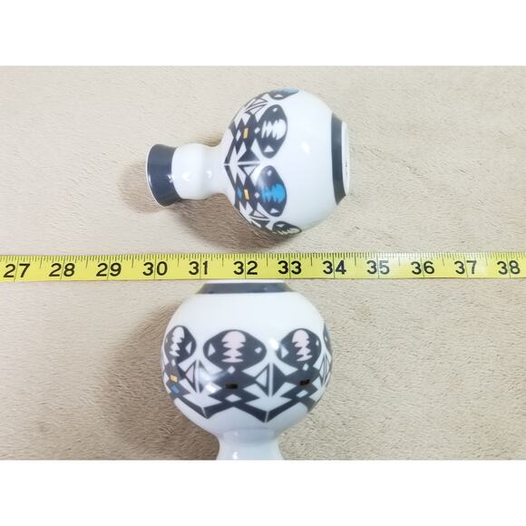 Candle Holder Candlestick McKinney 4 1/2" Porcelain Native American Design x2 - Picture 12 of 12